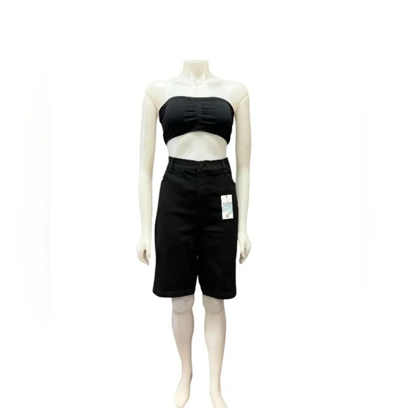 Curve Appeal NWT Shorts Black Plus Size High Waisted  22W - Picture 1 of 8